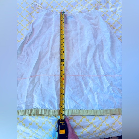 DKNY-skirt 100% linen, flower embroidered boho apron - Picture 2 of 7